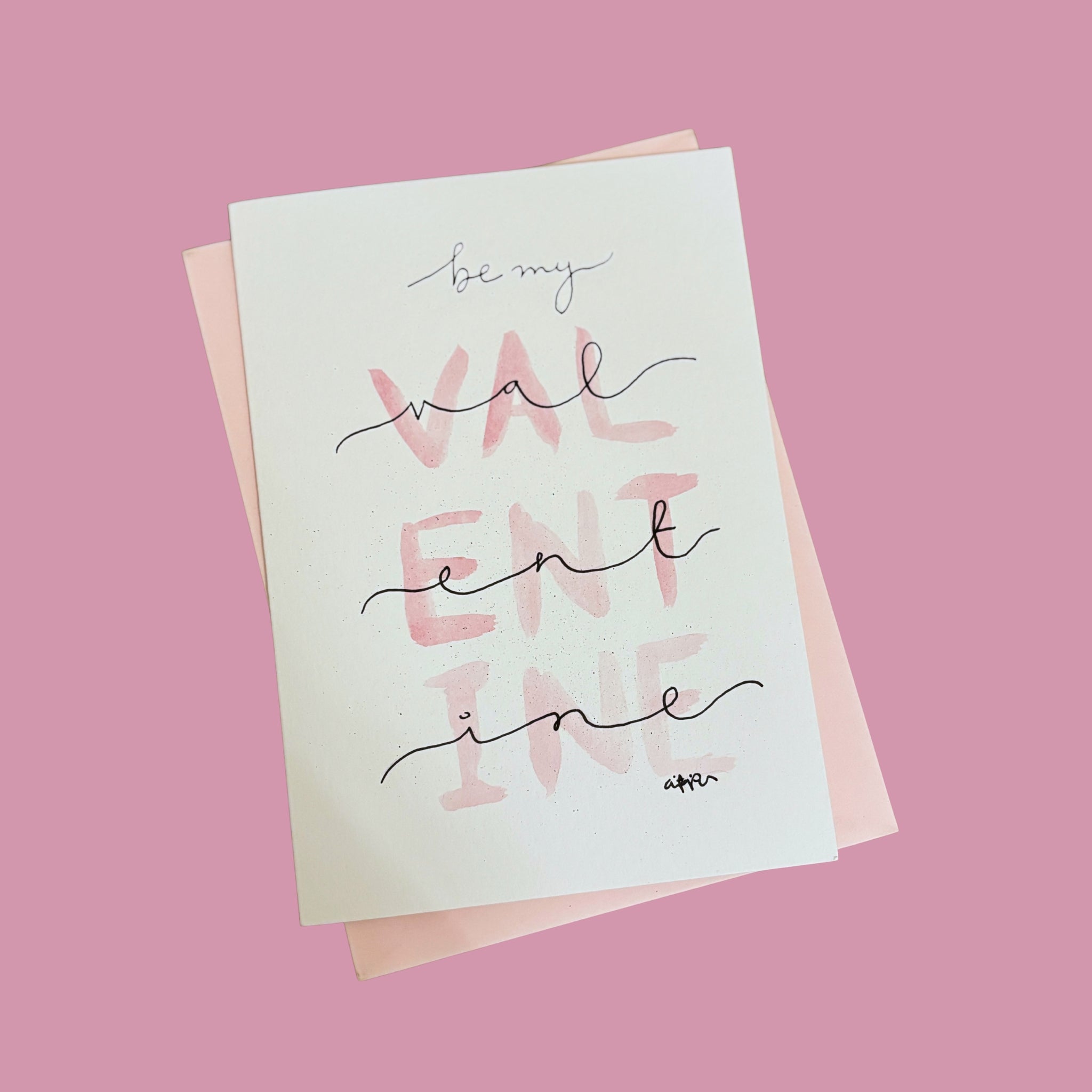 Tarjeta watercolor + mini bouquet