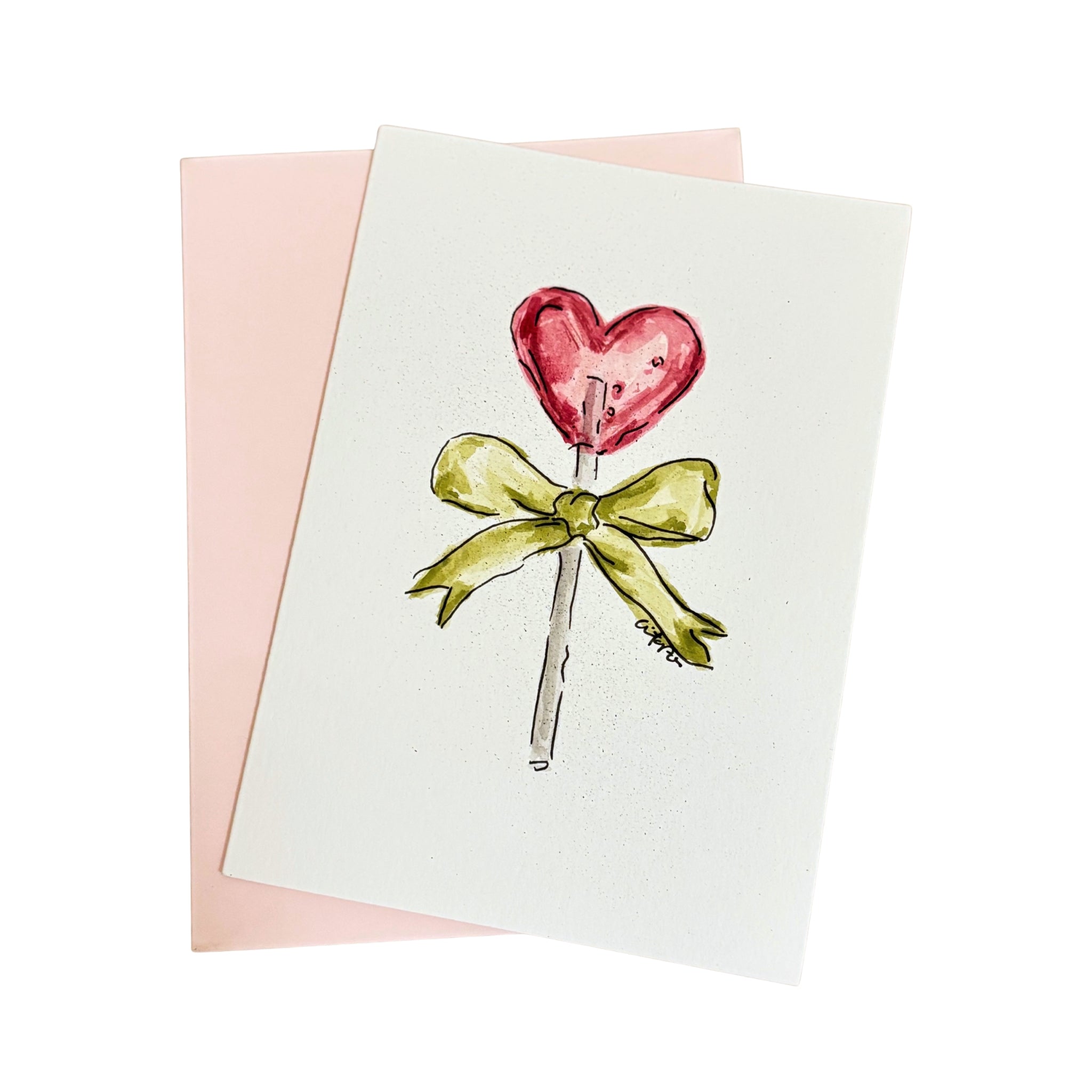 Watercolor card "Paleta de corazón"